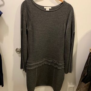 Gray Wool Knit Dress